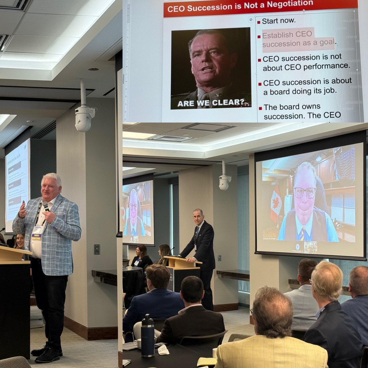 Electricity Distributors Association (EDA) (@eda_ont) on Twitter photo This morning’s Directors Summit <a href="/AirdBerlis/">Aird & Berlis LLP</a> heard Richard Arthurs speak on risk management & Richard LeBlanc on effective board of directors.
Leblanc said, “Companies don’t fail boards fail.”
✅ Set competency standards
✅ Develop CEO succession plan in unforeseen emergency This morning’s Directors Summit <a href="/AirdBerlis/">Aird & Berlis LLP</a> heard Richard Arthurs speak on risk management & Richard LeBlanc on effective board of directors.
Leblanc said, “Companies don’t fail boards fail.”
✅ Set competency standards
✅ Develop CEO succession plan in unforeseen emergency