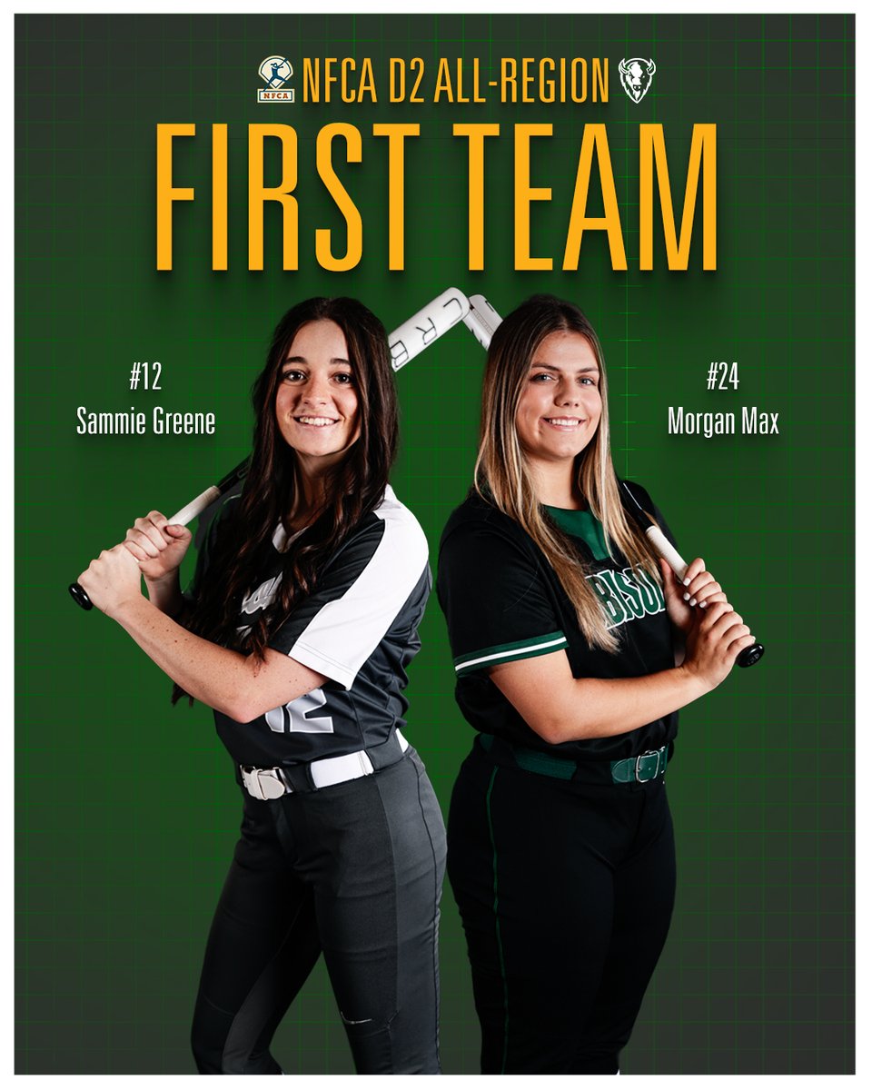 Congrats to <a href="/sammiegreene124/">Sammie</a> &amp; Morgan Max for their placement on the <a href="/NFCAorg/">National Fastpitch Coaches Association</a> All-Central Region First Team! #OnToVictory 

STORY: t.ly/IGllG