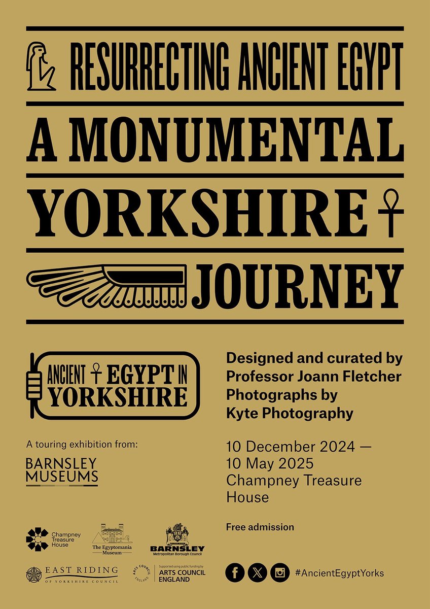 EgyptomaniaMuse's tweet image. There are only two days left to see “Resurrecting Ancient Egypt: A Monumental Yorkshire Journey” at the Champney Treasure House, Beverley
It is curated by our consultant Prof Joann Fletcher and includes some objects from our own Egyptomania collection
Ends Sat 10th May