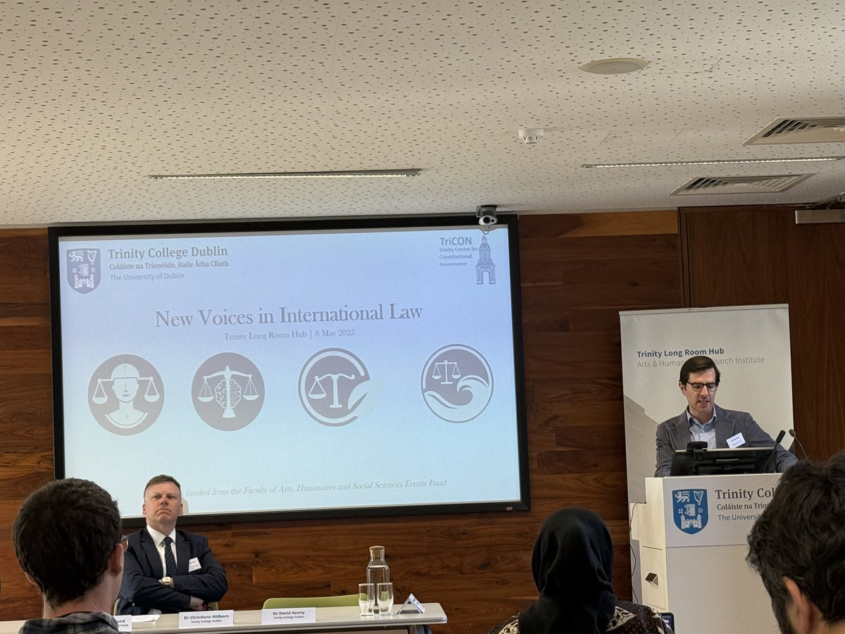 Honored to present today at a great conference on such important and timely international law issues at Trinity College Dublin. Grateful for the experience and interesting discussions!