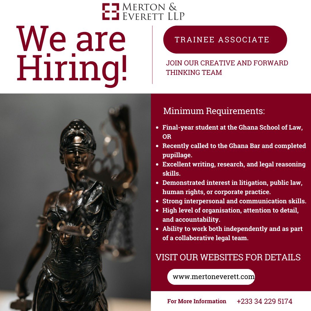 barkervogues's tweet photo. I need recommendations for brilliant and hardworking final year law students or 1st year lawyers. 

We are recruiting.

Shalom! https://t.co/mvQlnUK1Pz
