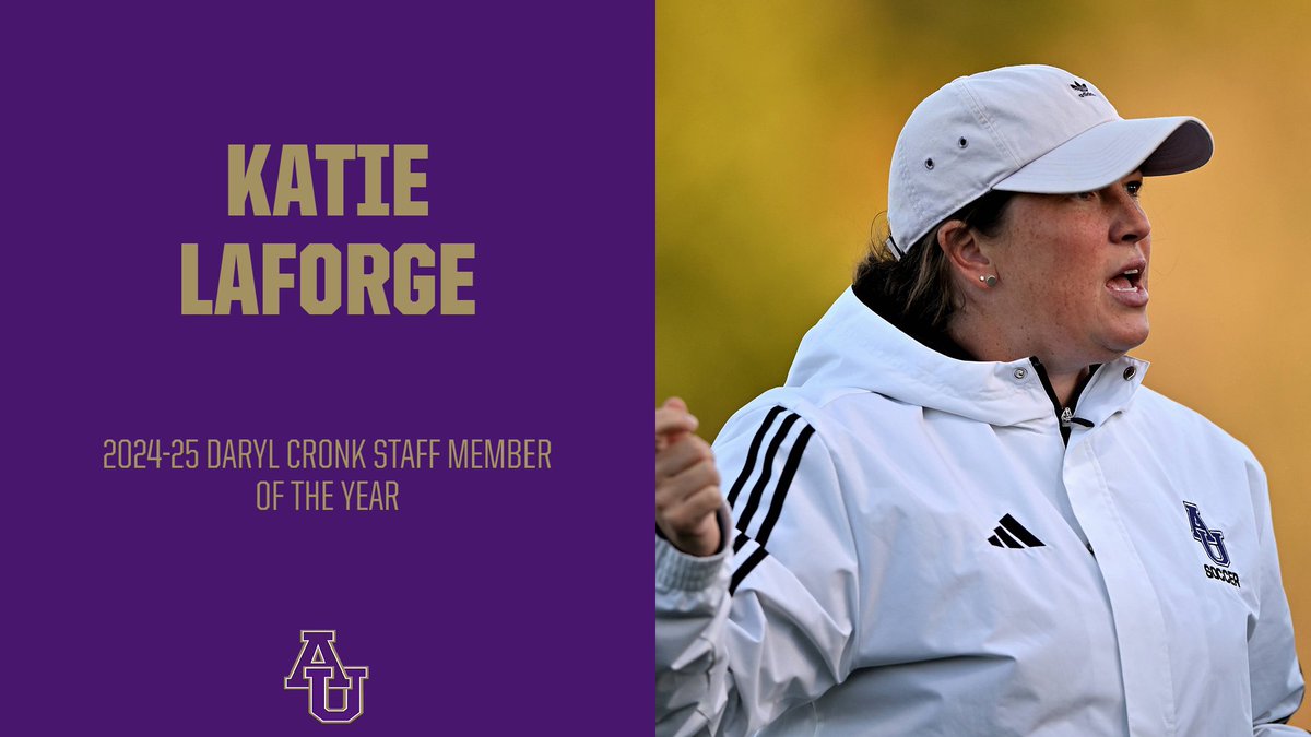 Leading one of the best seasons in program history, with a KCAC Tournament semifinal appearance, the KCAC Newcomer &amp; Freshman of the Year, 10 Daktronics Scholar-Athletes &amp; eight All-KCAC honorees, Katie LaForge is the 2024-25 Avila Athletics Daryl Cronk Staff Member of the Year!