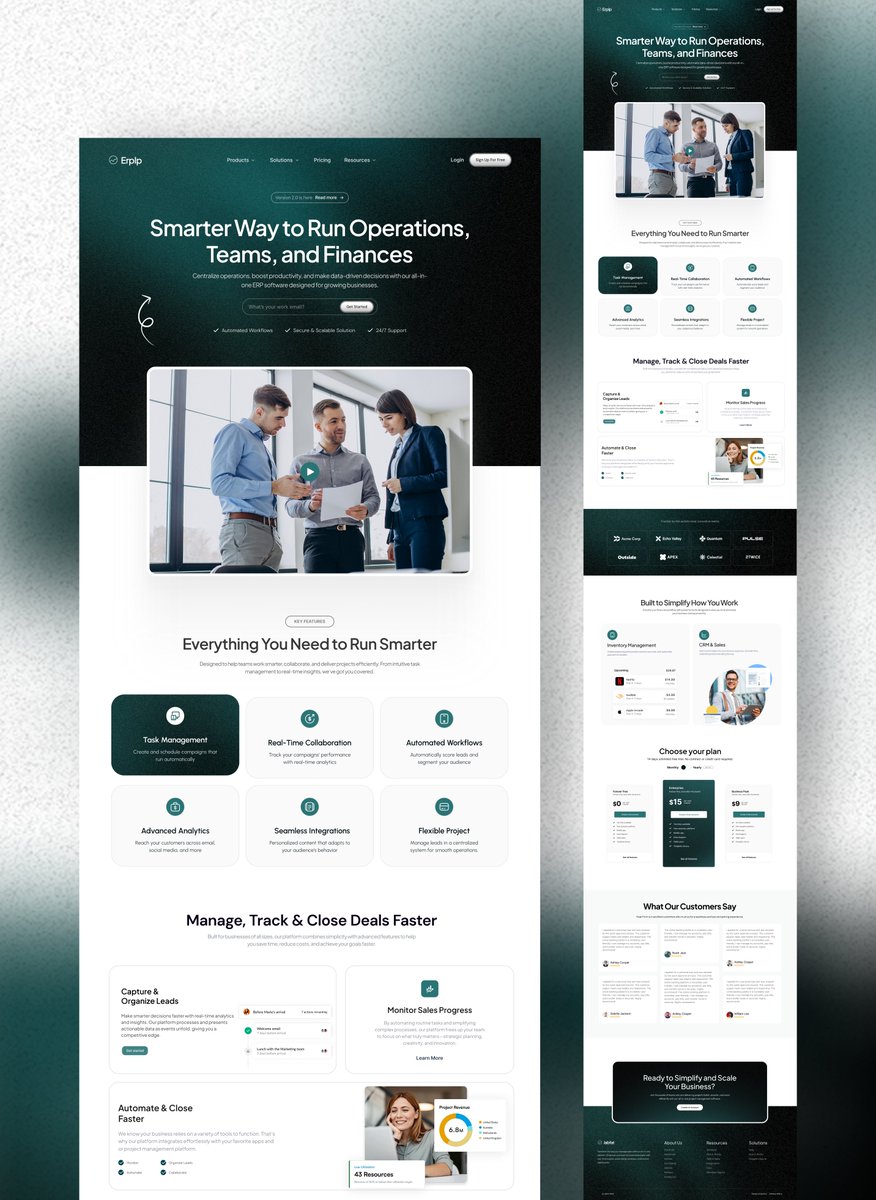 laibacreatives's tweet image. Designed this ERP Software System Website 👨‍💼

How is it?      DM me for your Website Project 📩