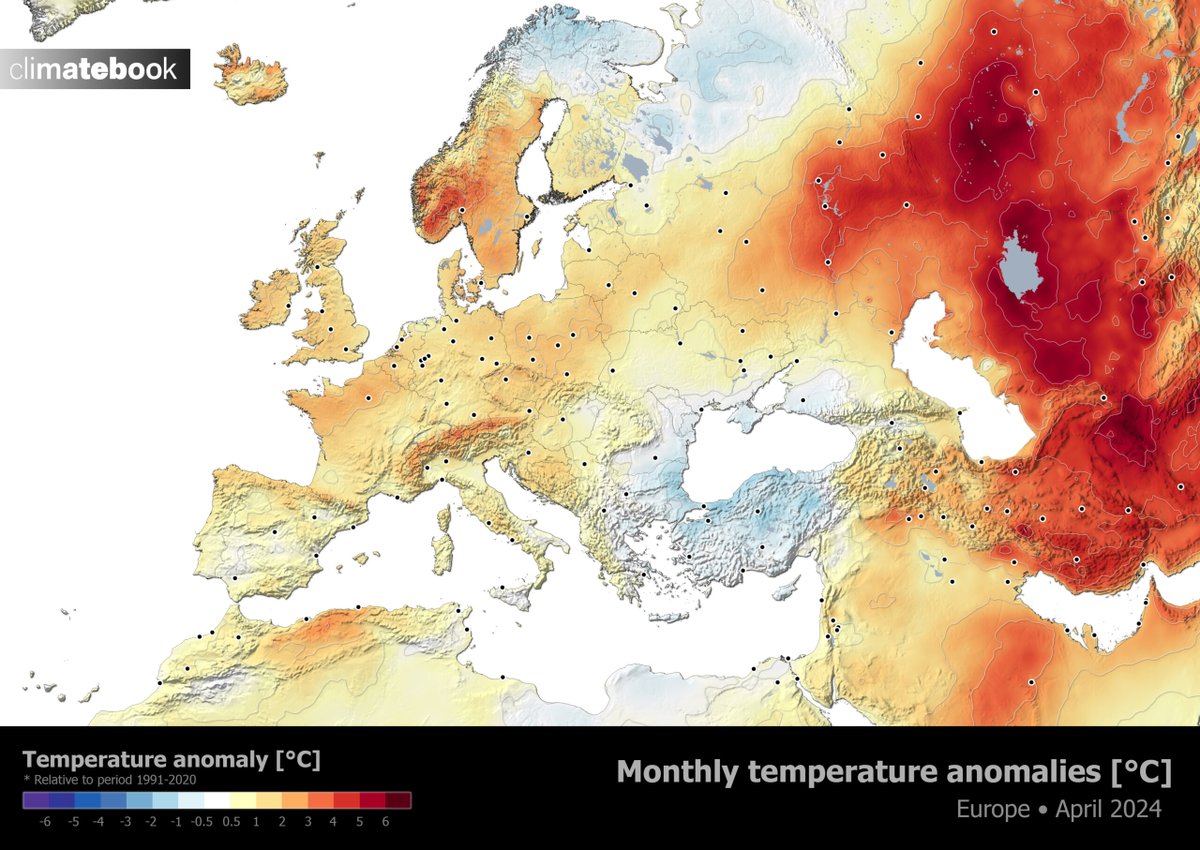 climatebookgr's tweet image. 🌡️📈 Απρίλιος 2025: Ο 2ος θερμότερος Απρίλιος παγκοσμίως και ο 6ος θερμότερος για την Ευρώπη

🔗 climatebook.gr/aprilios-2025-…