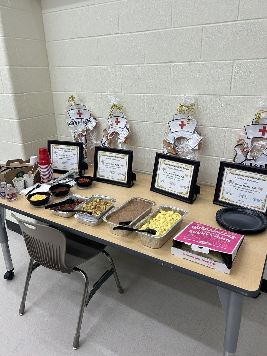 #NursesWeek2025 continues! Huge Thank you to our amazing partners <a href="/NatUniv/">National University</a> and <a href="/Americas_CU/">America's Credit Union</a> for providing breakfast, lunch, and generous gift card giveaway for our nurses! Your support means the world during Nurses Week! <a href="/LancasterISD/">Lancaster ISD</a> <a href="/akperera/">Dr. A. Katrise Lee-Perera⚜️</a> <a href="/drcasscarr/">Dr. Cassandra Barker</a>