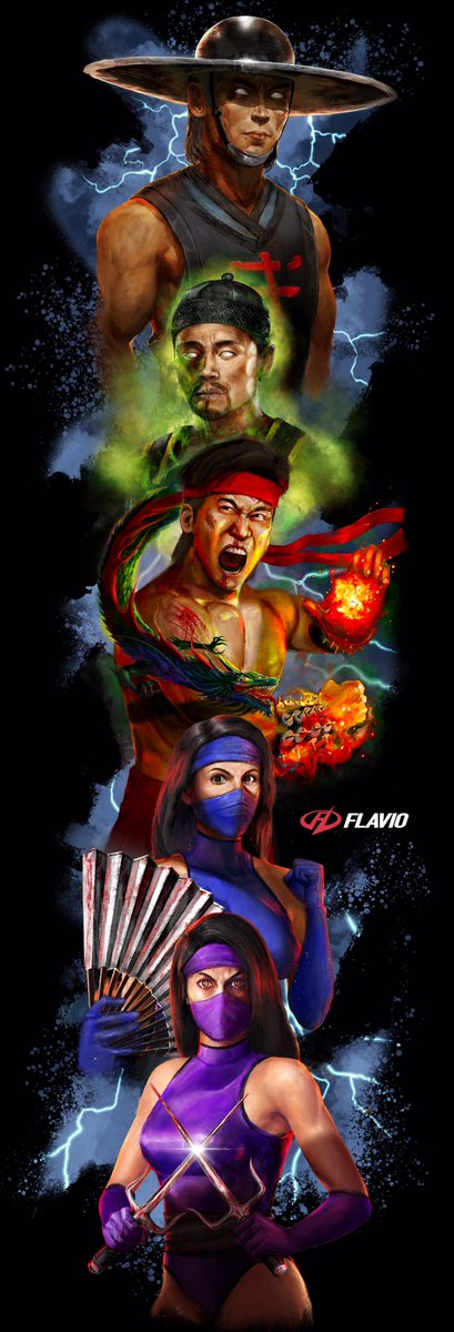 Some of the original souls behind MKII:
Kung Lao – Anthony Marquez
Shang Tsung – Philip Ahn, M.D.
Liu Kang – Ho-Sung Pak
Kitana &amp; Mileena – Katalin Zamiar

A tribute to the faces and moves that shaped MK.
#MortalKombat #MKII #FanArt #ArcadeEra #flavioluccisano