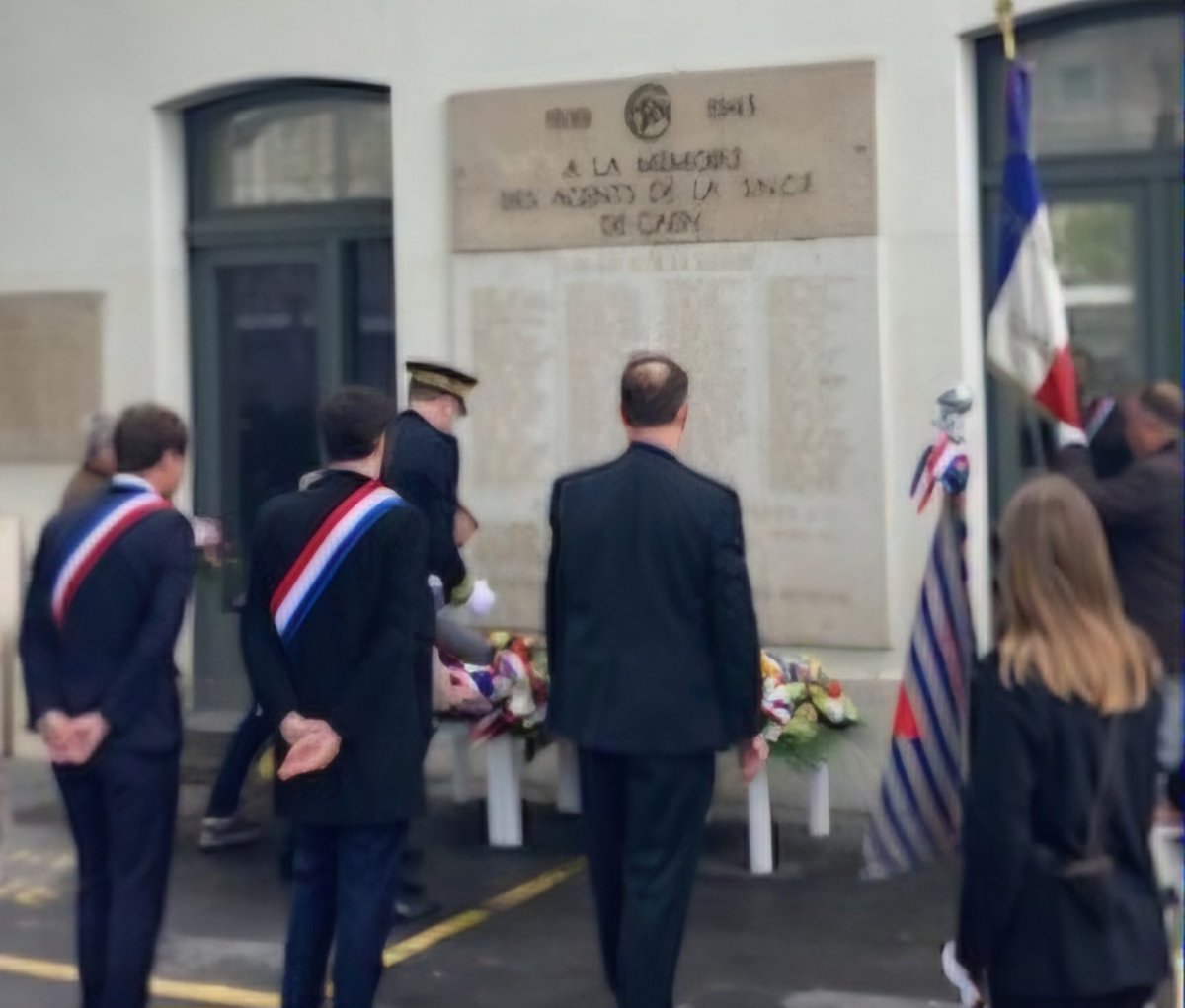 Hommage ce matin en gare de Caen aux Cheminots morts pour la France.