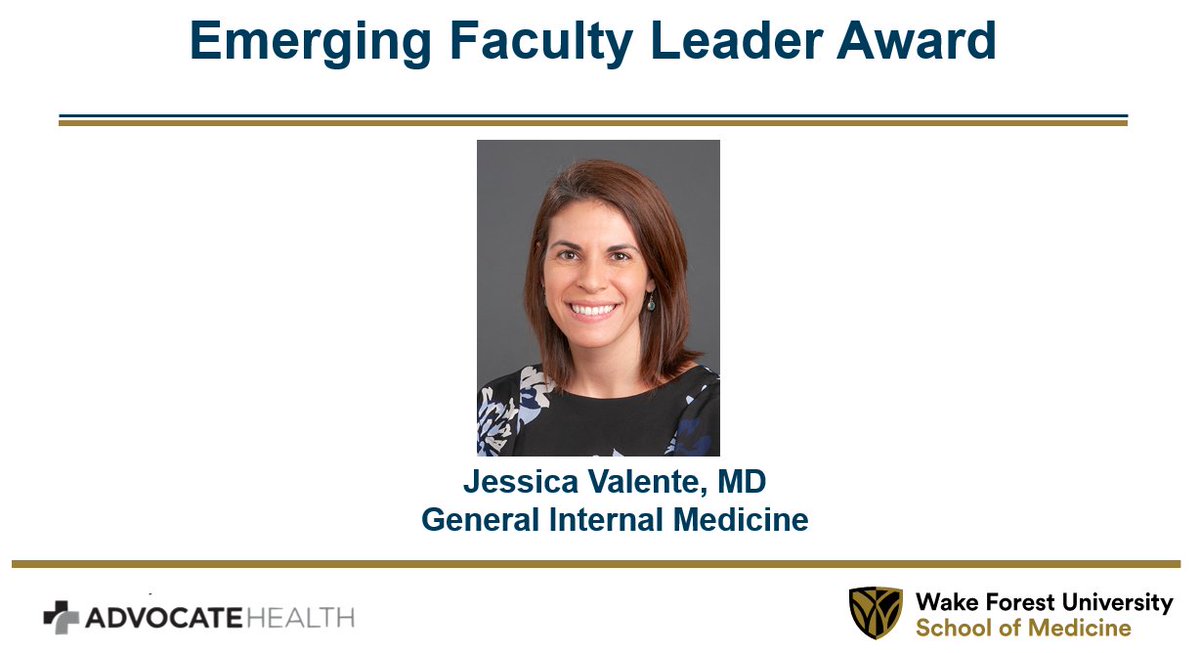 WakeForestIM's tweet image. Speaking of trailblazers, watch out for Dr. Jess Valente who earned the Emerging Faculty Leader Award this year! We can&apos;t wait to see where your dedication, compassion, and creativity take you!