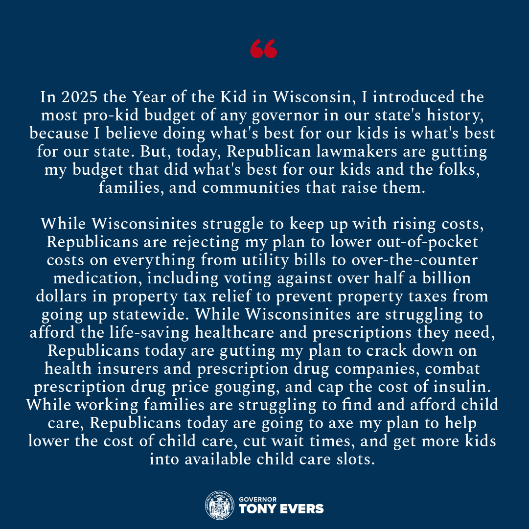 Governor Tony Evers tweet media