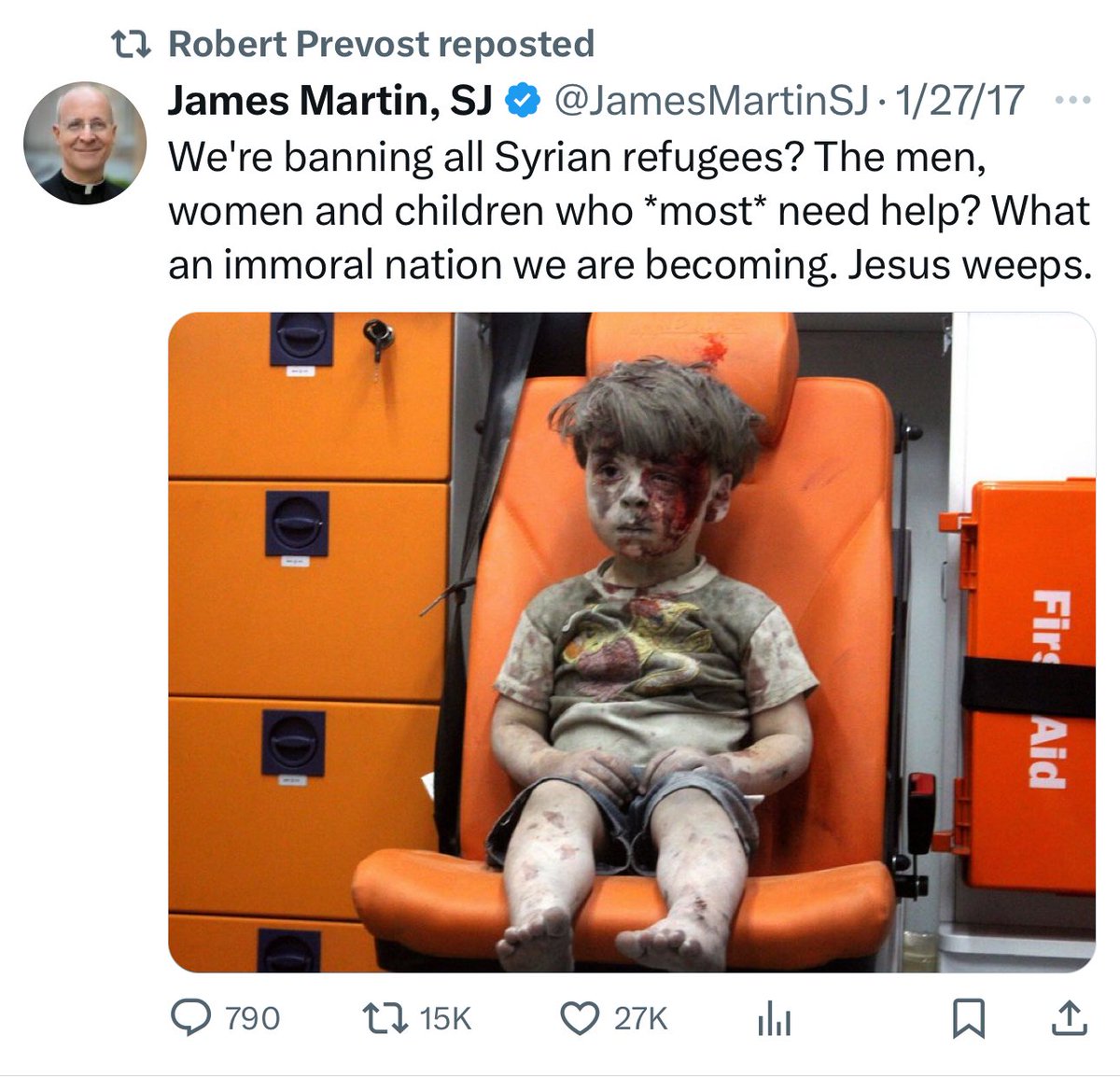 The new Pope retweeted this…