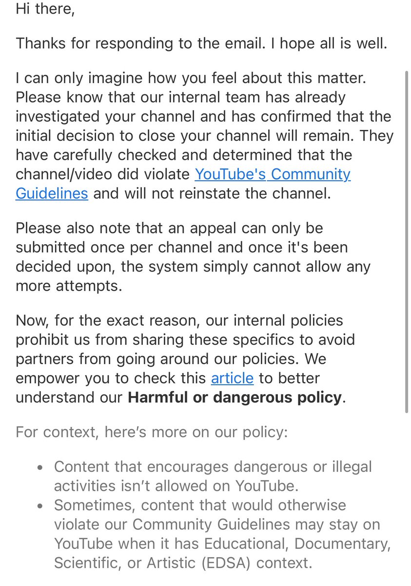 XRP Channel Banned UPDATE 🚨⚠️: @YouTube has decided to terminate my  channel with over 6000 educational XRP videos citing Harmful or dangerous  content. This makes no sense as my content only talking