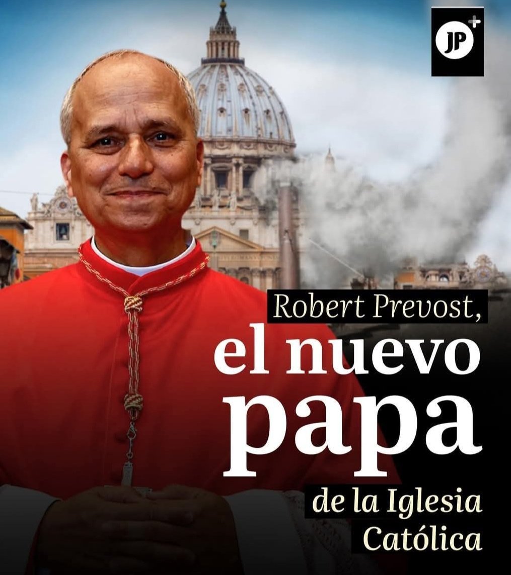 elcaitenic's tweet photo. El estadounidense Robert Prevost, de 69 años, ha sido electo como líder de la Iglesia Católica. El nuevo Papa adoptó el nombre de "León XIV".
#08deMayo
#ElCaite https://t.co/MjZlhFW9pe