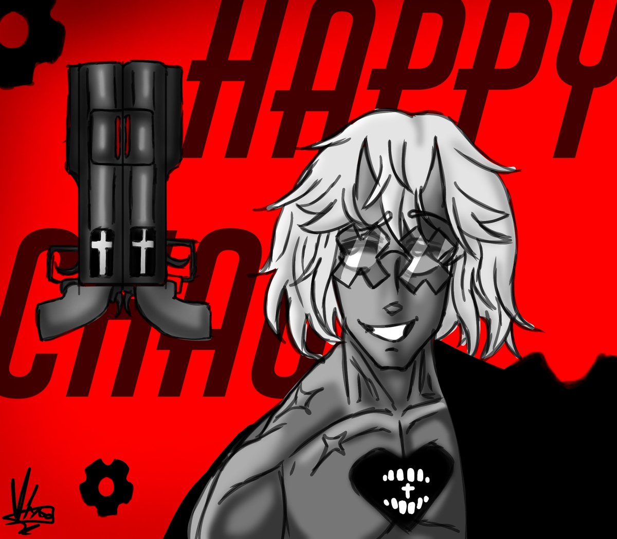 Mrpyromaniatic's tweet image. Happy happy happy #GuiltyGearStrive #guiltygearfanart #fanart