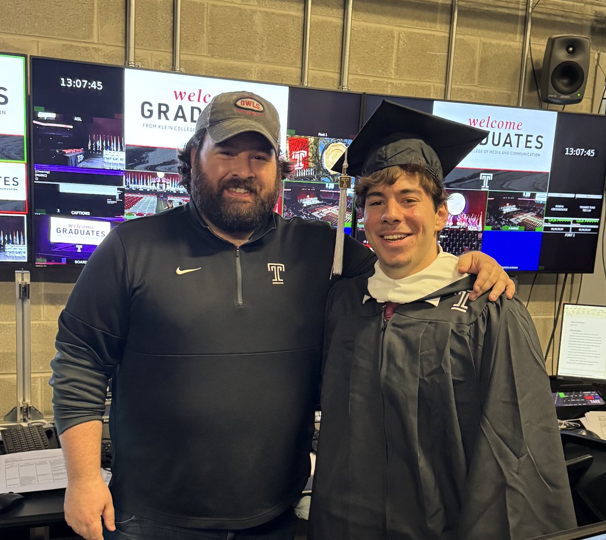 VideoHession's tweet image. Our Athletics Live Production team is producing 10 total @TempleUniv commencements between @LiacourasCenter and McGonigle Hall, including main commencement!
Also enjoy when my @TUKleincollege students stop in and ask how the broadcasts are going!