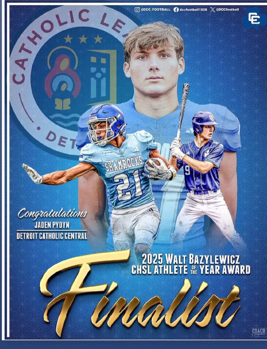 Congrats to multisport captain and hammer <a href="/JadenPydyn/">Jaden Pydyn</a> on being named a finalist for the <a href="/CHSL1926/">Catholic League</a> Walt Bazylewicz Athlete of the Year Award.  

This young man is everything that is right about the award and faith based, educational athletics.  

#CCpride #GoArmyBeatNavy