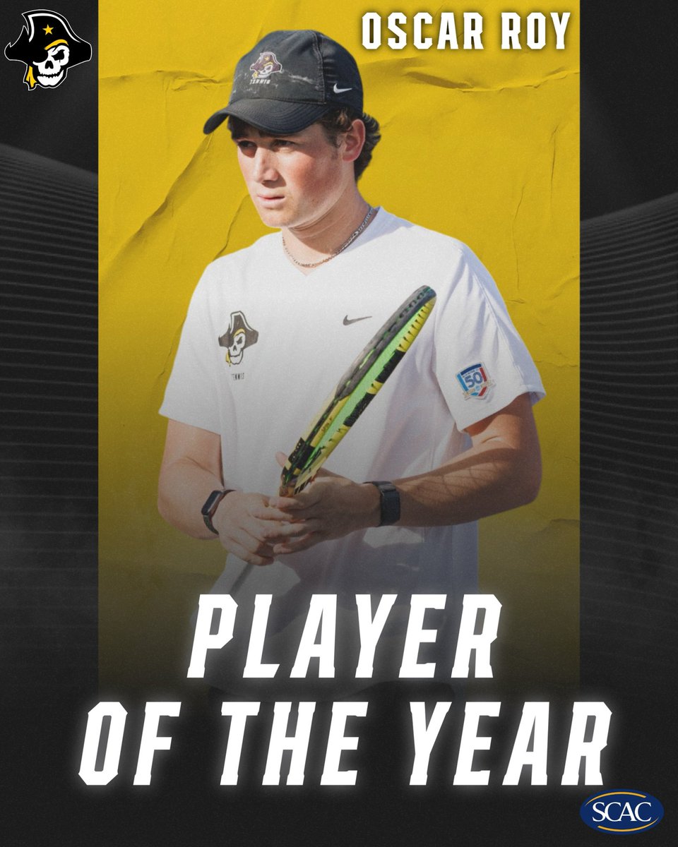 Southwestern Pirates (@supirates) on Twitter photo โผ๏ธDID SOMEONE SAY PLAYER OF THE YEAR AGAINโผ๏ธ
Our very own Pirate - Oscar Roy was named SCAC Player of the Year for his performance this season. This is the SECOND time in Royโs career to earn this honor! Roy went a perfect 4-0 in conference play!๐ดโโ ๏ธ๐ดโโ ๏ธ๐๐ผ
<a href="/SUPiratesTennis/">Southwestern Tennis</a> โผ๏ธDID SOMEONE SAY PLAYER OF THE YEAR AGAINโผ๏ธ
Our very own Pirate - Oscar Roy was named SCAC Player of the Year for his performance this season. This is the SECOND time in Royโs career to earn this honor! Roy went a perfect 4-0 in conference play!๐ดโโ ๏ธ๐ดโโ ๏ธ๐๐ผ
<a href="/SUPiratesTennis/">Southwestern Tennis</a>