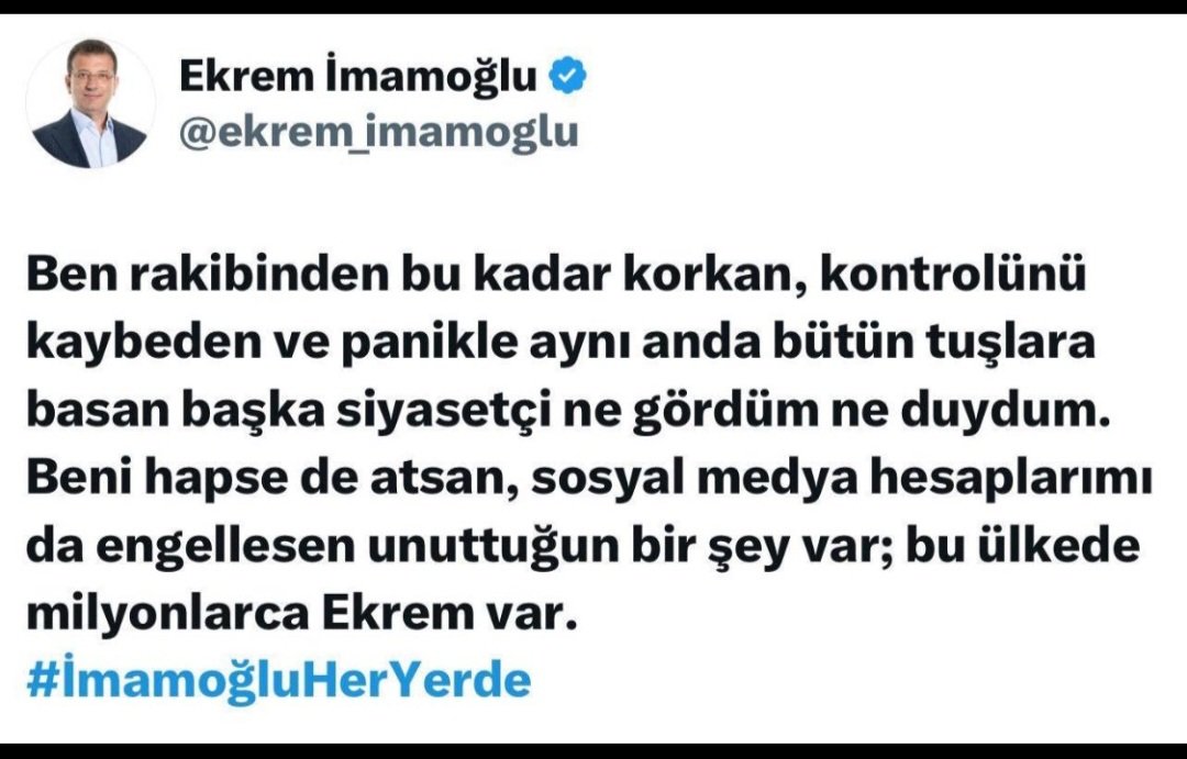 Sayende hepimiz <a href="/ekrem_imamoglu/">Ekrem İmamoğlu</a> olduk.✌️✌️✌️