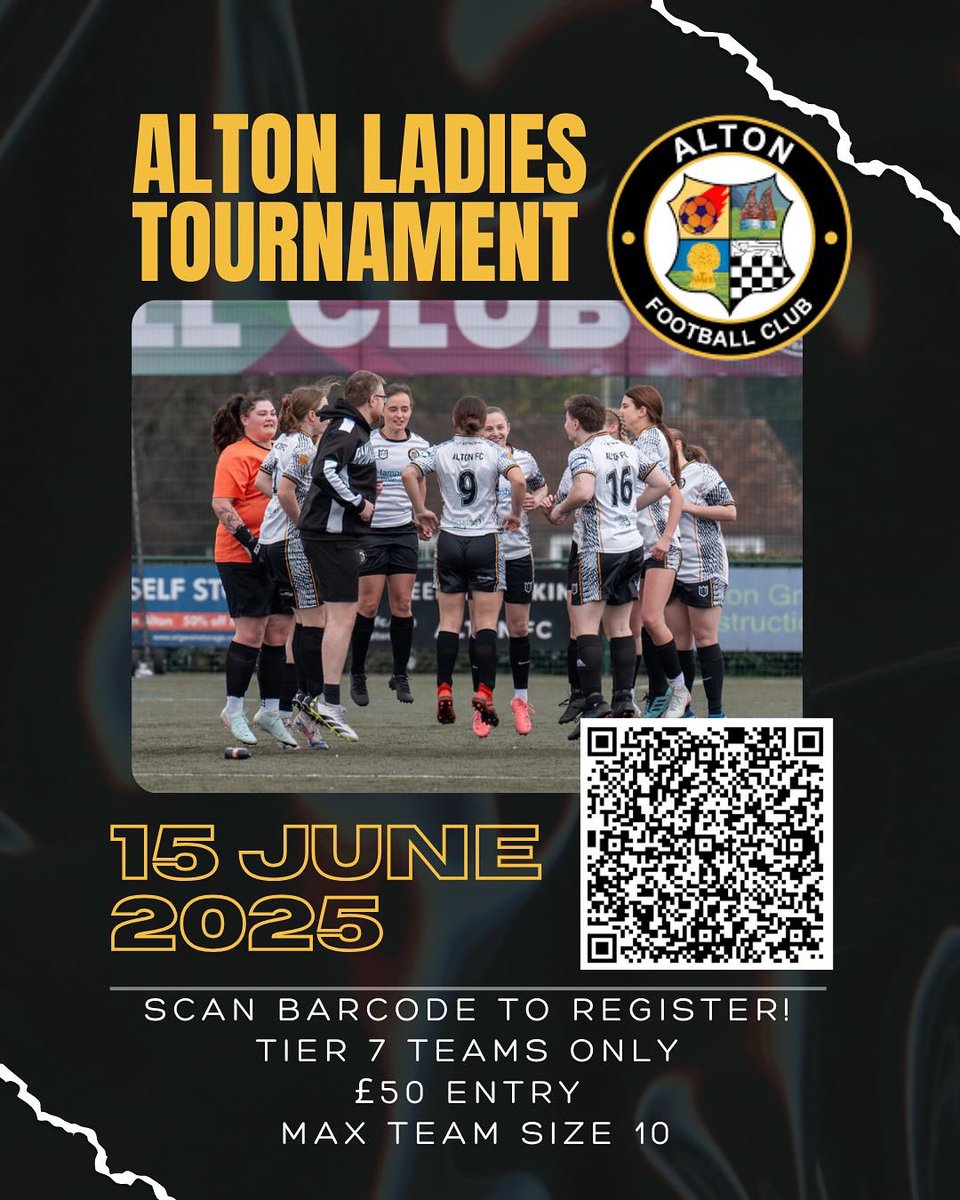Alton FC Women & Girls (@altonlfc) on Twitter photo Alton Ladies Tournament date and time: Sunday 15th June 2025 09:00 - 17:00
Tournament address: The Exclusive Networks stadium, Anstey Park Enclosure, Alton, Hampshire, GU34 2NB
Contact details: altonfcgirls@gmail.com Alton Ladies Tournament date and time: Sunday 15th June 2025 09:00 - 17:00
Tournament address: The Exclusive Networks stadium, Anstey Park Enclosure, Alton, Hampshire, GU34 2NB
Contact details: altonfcgirls@gmail.com