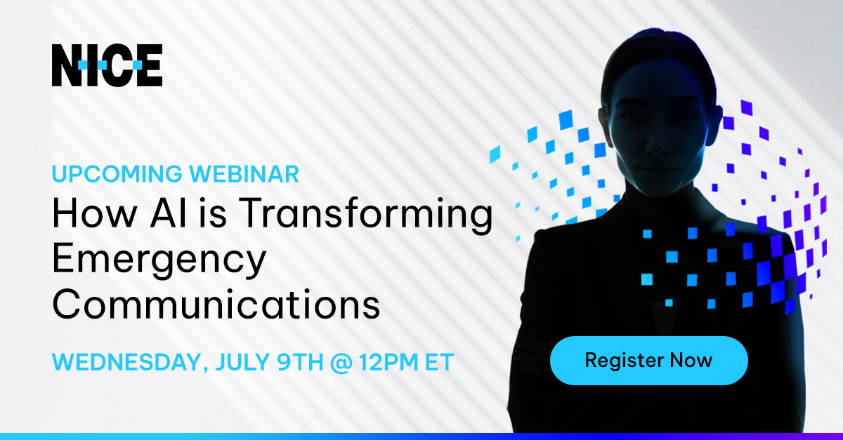 #ArtificialIntelligence is making inroads everywhere. Have you ever wondered how #AI can transform the quality of your #911center’s #emergencyresponse? Register to attend this webinar to discover how your center can benefit from NICE Inform AI.  tinyurl.com/2fs9jh7h