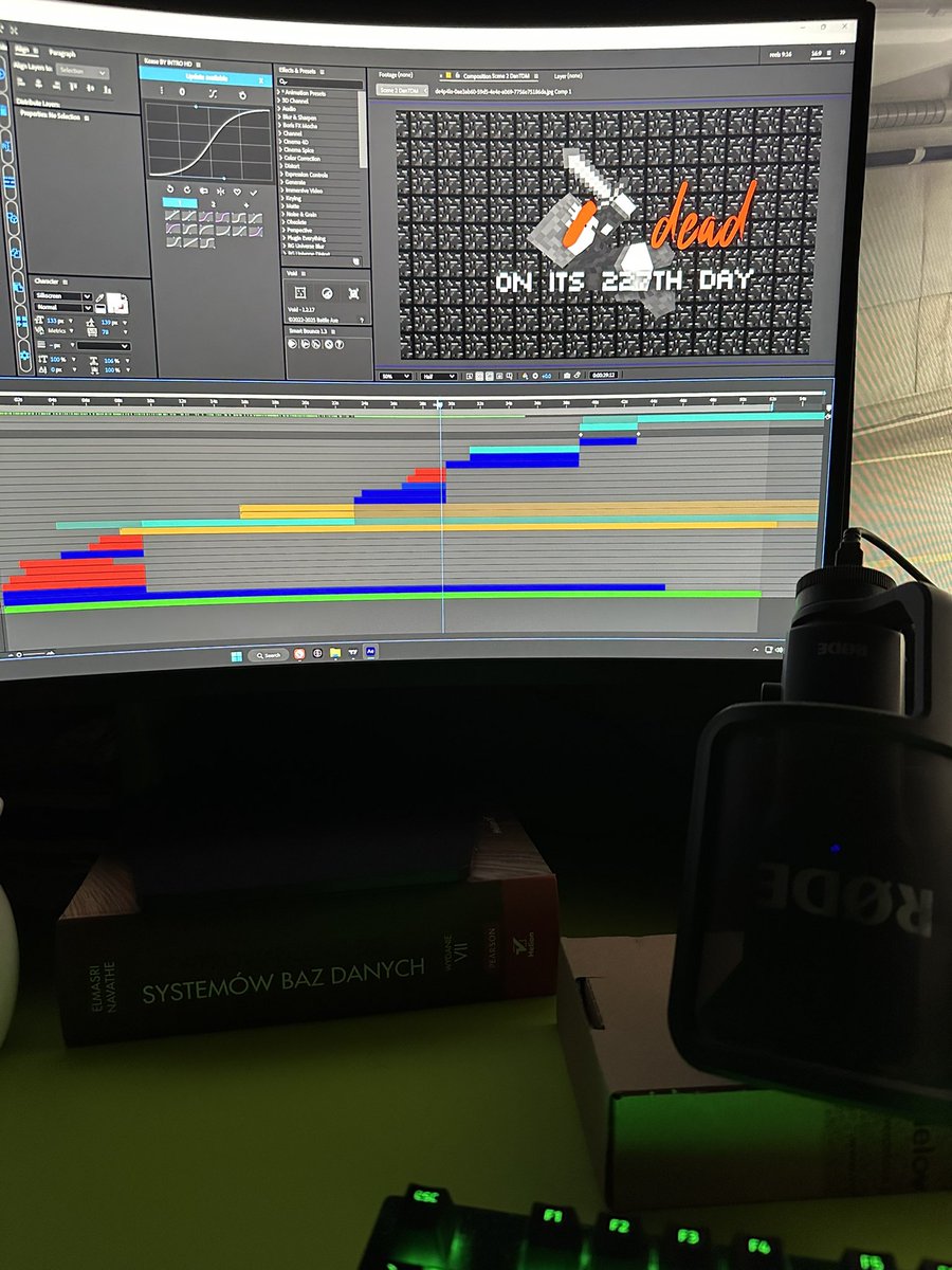 Evening editing grind.