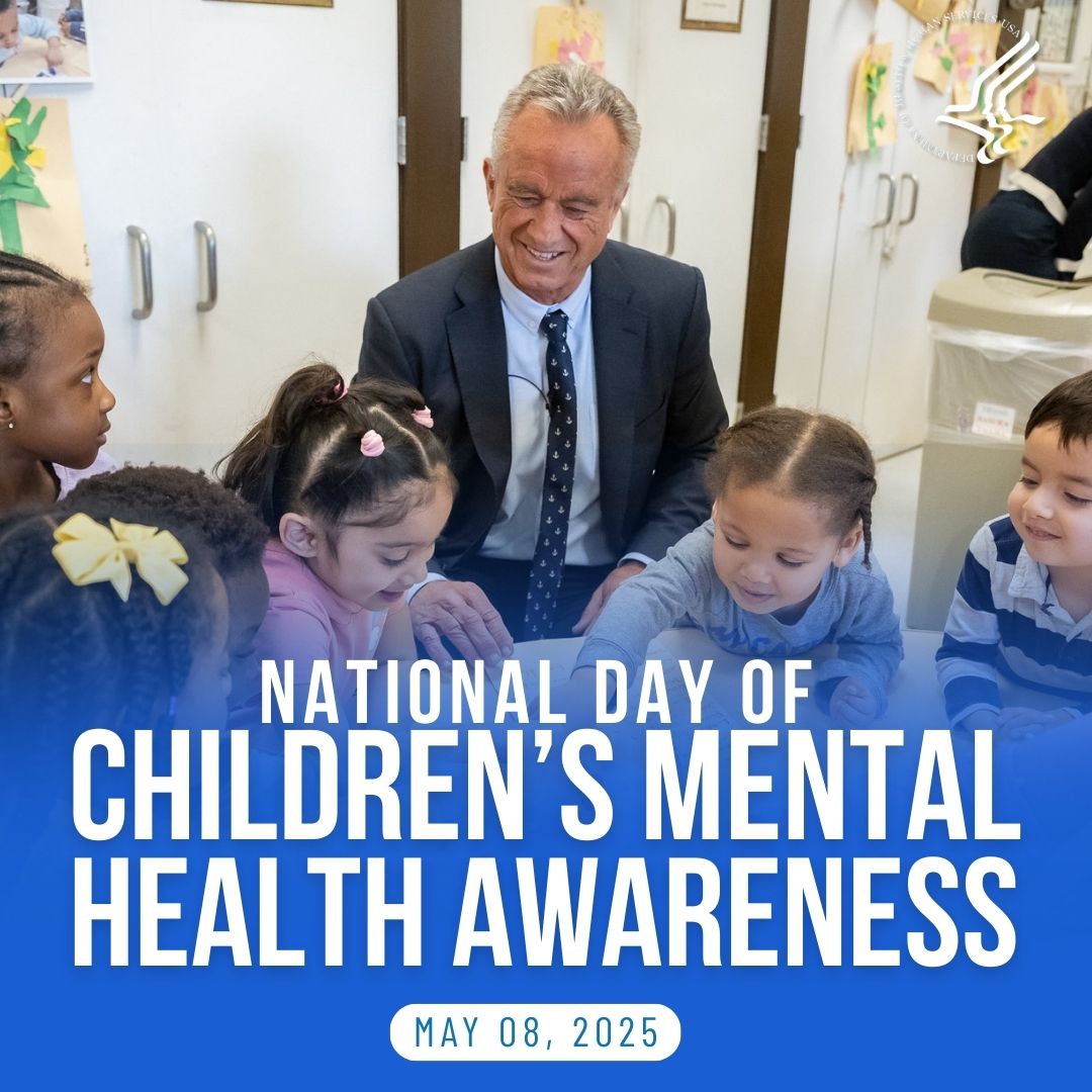 HHSGov's tweet photo. Our children’s mental health is under siege from a toxic environment—ultra-processed foods, overstimulation, and overmedication. We must protect their mental well-being by addressing the root causes with urgency and truth. https://t.co/Uf8f5P9fft