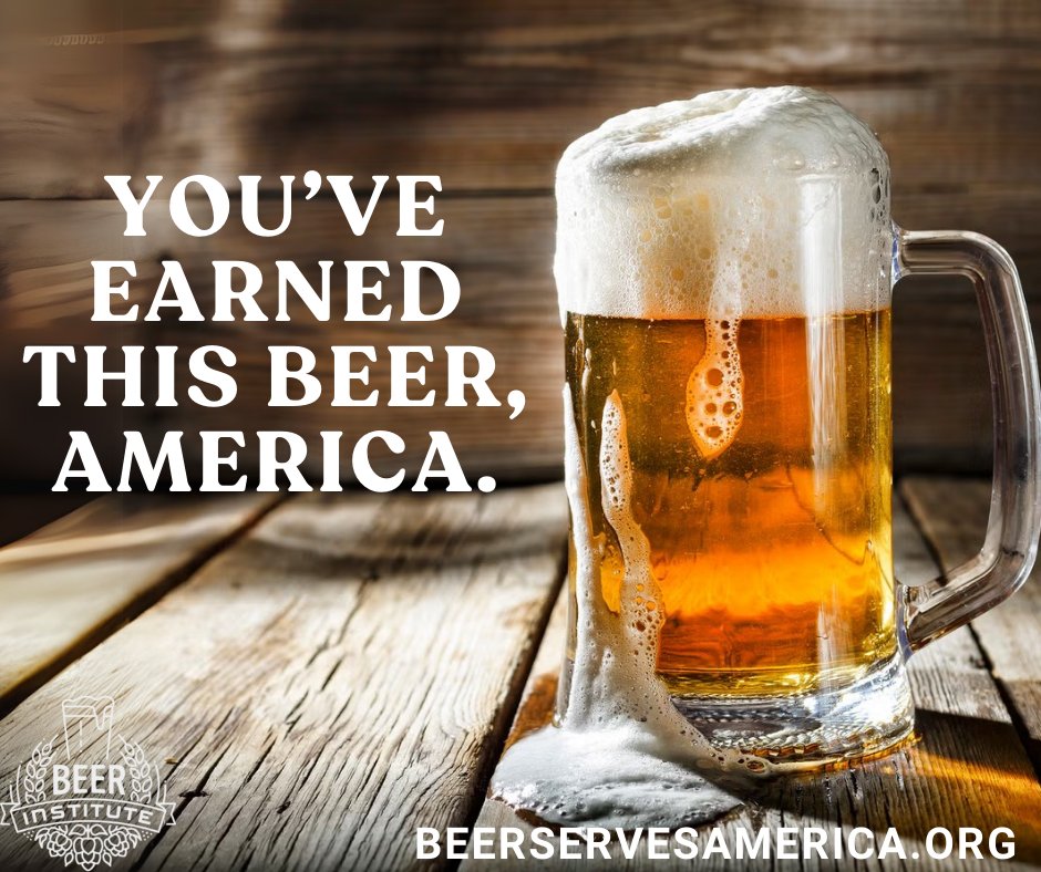 You've EARNED this beer, America.

The beer industry proudly supports 2.42 MILLION JOBS, with a $471 BILLION economic impact in all 50 states. That’s an impact worth toasting.

Want to know more about how BEER SERVES AMERICA?

Read the full report &gt;&gt; beerservesamerica.org