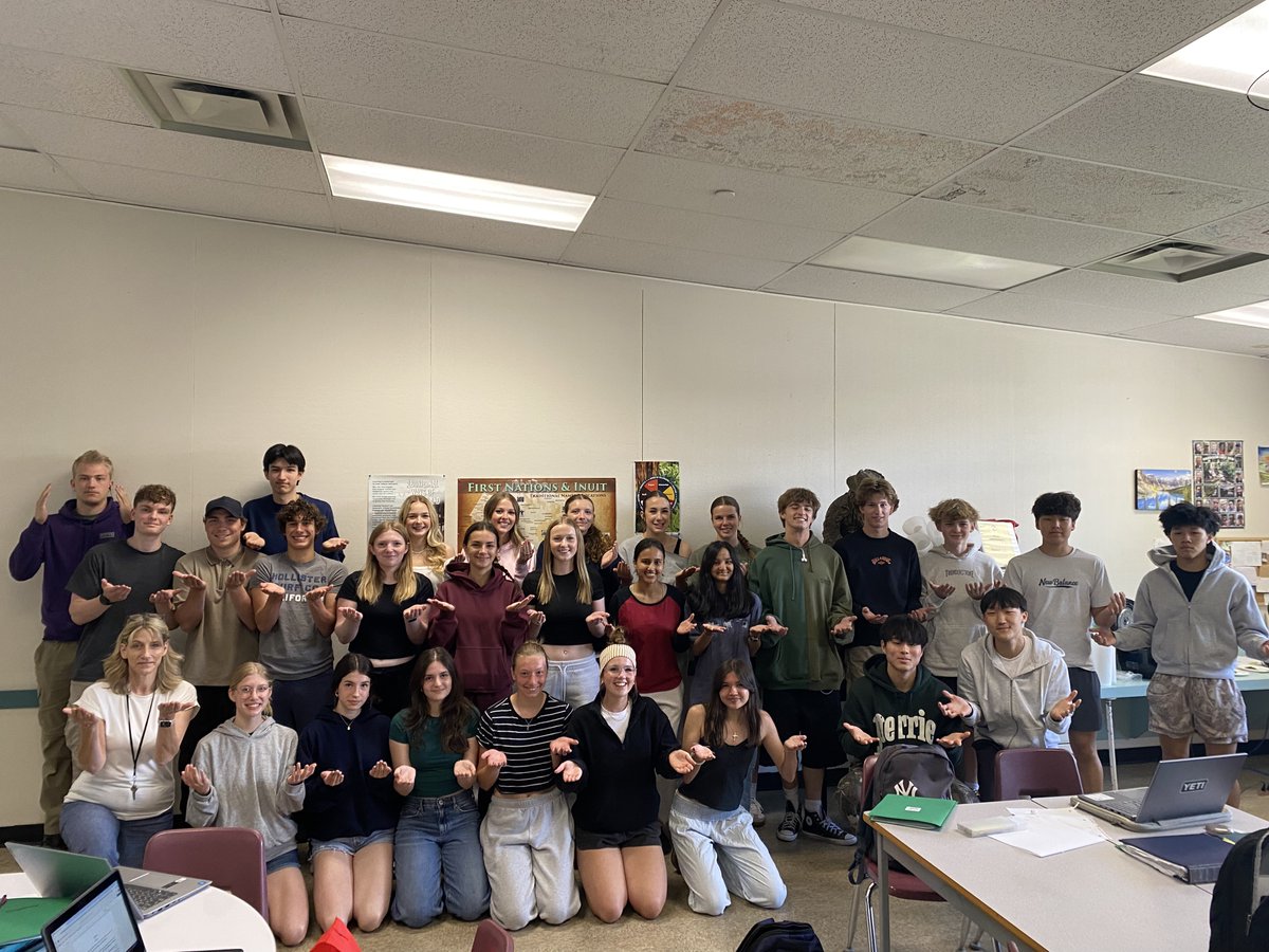 EFP 11 students learning on the unceded territory of The Katzie First Nation raise our hands to Arnie Vainio who shared his grandmother's recipe, Tribal Spirit for harvesting the manoomin, and <a href="/TheDHTaylor/">Drew Hayden Taylor</a> for inspiring deep conversations as we studied Cottagers and Indians.