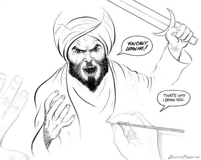 daveatherton's tweet photo. This was the winner of "Draw Mohammed Competition". https://t.co/7bbcodjedJ