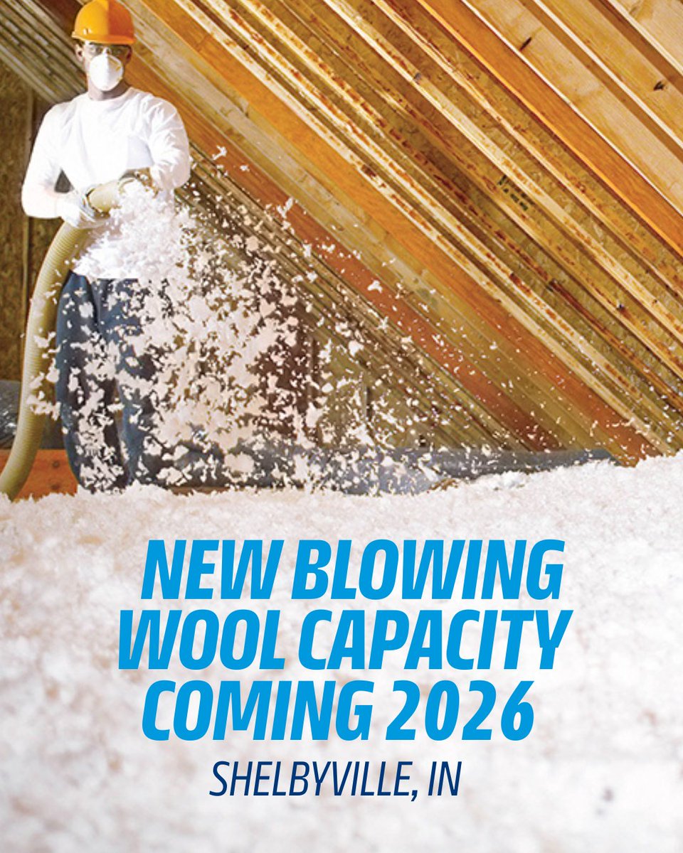 Knauf is expanding to meet growing demand for energy-efficient, healthier homes. Our new blowing wool line is coming to Shelbyville in 2026. 

Find out more: bit.ly/43lrcA3