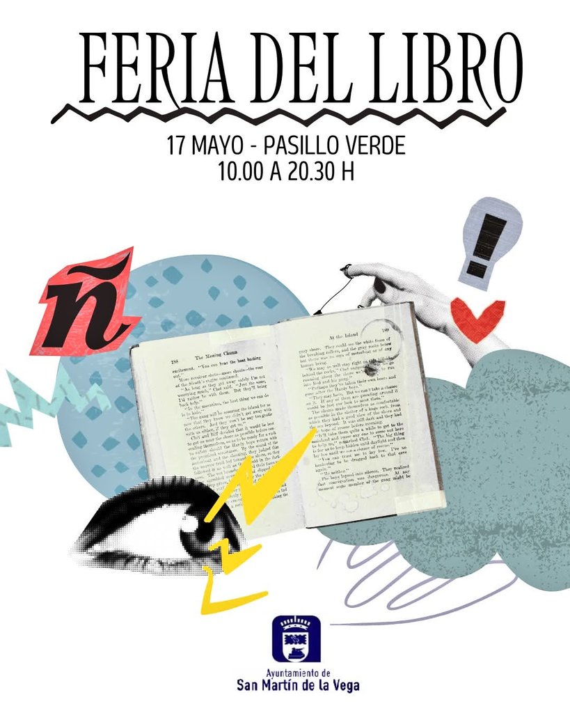 📖 Feria del Libro en #SanMartinDeLaVega❗️

El 17 de mayo no te puedes perder esta cita 📚 literaria y cultural que tendrá lugar en el Pasillo Verde.

📍 Cuentacuentos 🗣📖 para los peques, encuentro con autores 👥 y muchas más actividades 📣 

Próximamente toda la ℹ️ info.