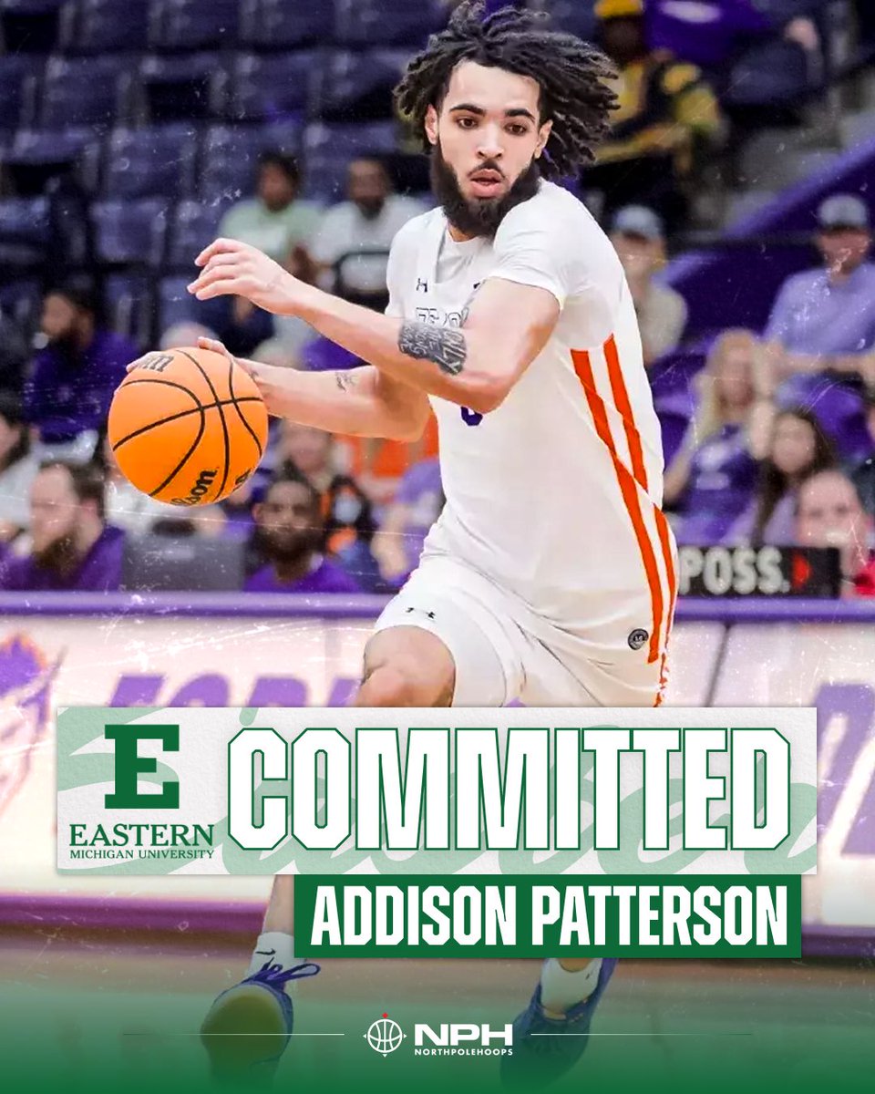 6’7 Wing Addison Patterson tells me that he’s officially committing to Eastern Michigan.

Averaged 13ppg, 5.5rpg, 3.3apg last season at Northwestern State. Started his career at Oregon.

<a href="/addi_patterson/">Addi Patt</a> <a href="/NphScouting/">NPHScouting 🇨🇦🏀🇺🇸</a>