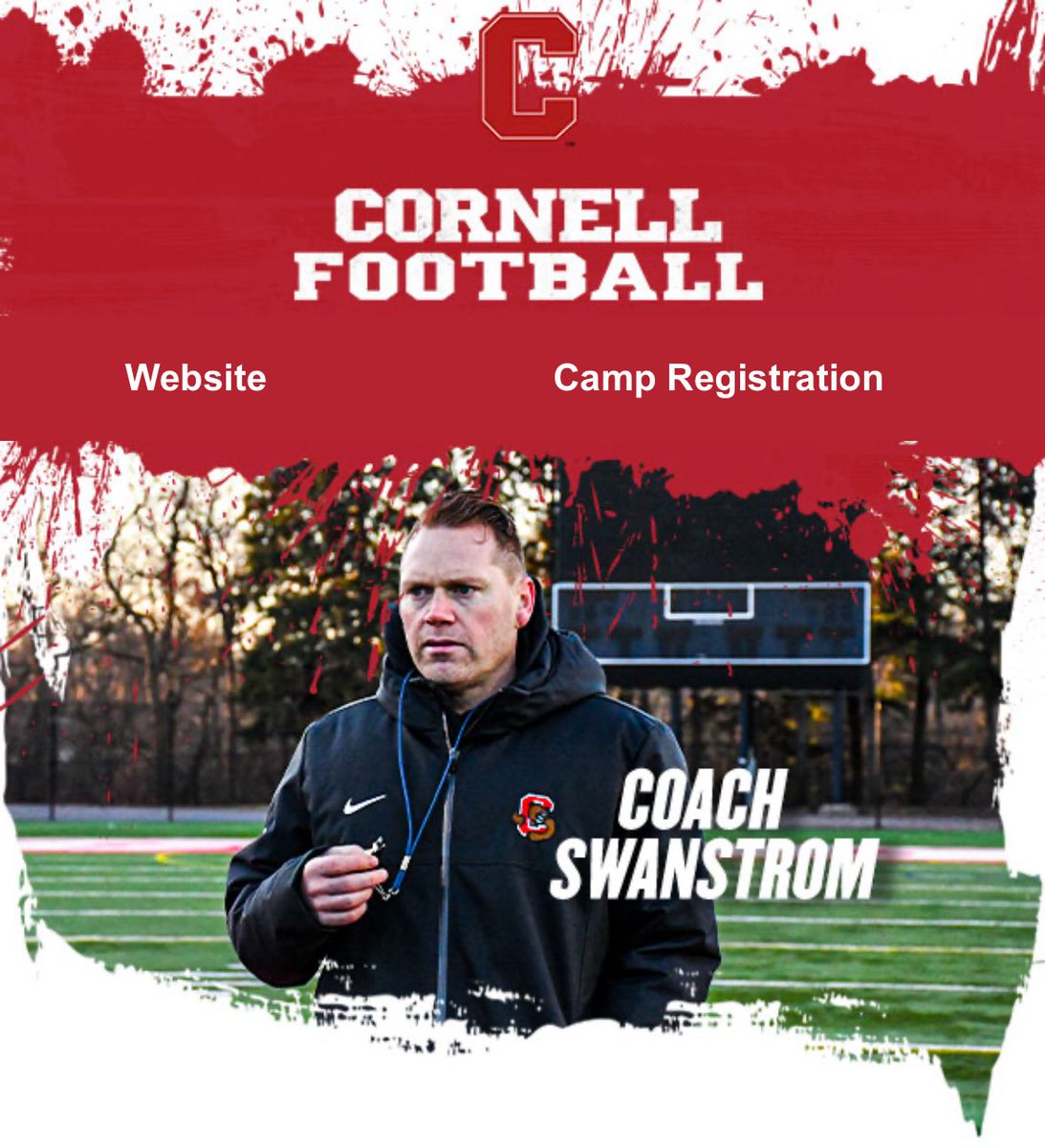 Thank you for the camp invite <a href="/DanSwanstrom/">Dan Swanstrom</a> <a href="/BigRed_Football/">Cornell Football</a> .  I really appreciate it.