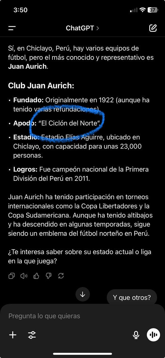 En chiclayo, peru, donde vivió el nuevo papá por décadas hay dos clubes de fútbol, uno llamado club Juan aurich, apodado EL CICLÓN del norte y otro SAN LORENZO DE ALMAGRO (chiclayo) en honor al equipo argentino. 
#sanlorenzo #PapaFrancisco  #PapaLeoneXIV  #peru #Chiclayo