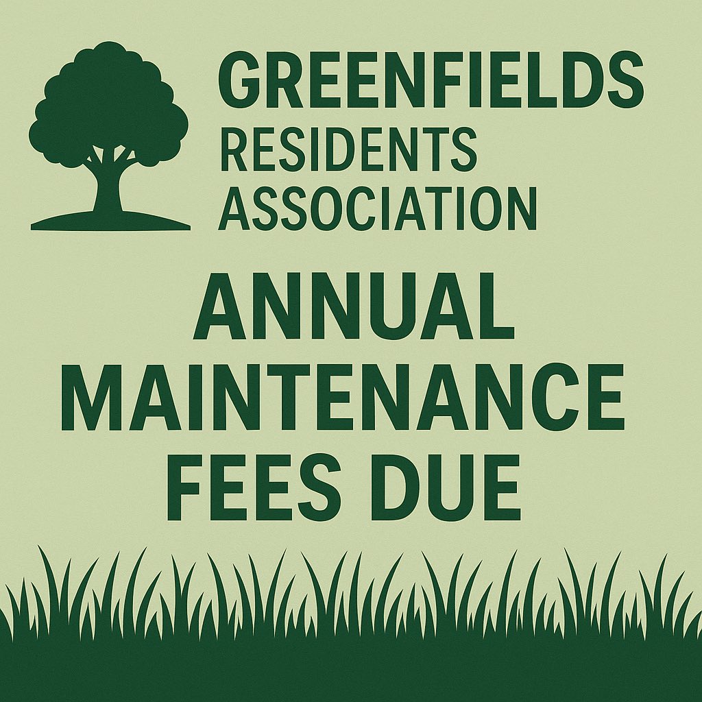 GreenfieldsLive's tweet image. 🚨 DUE NOW 🚨 Please note that maintenance fees for grass cutting are due now. Residents can make payment securely online at greenfieldswaterford.com