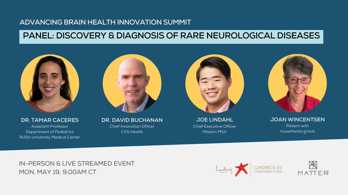 MATTER (@matterhealth) on Twitter photo Hear from industry leaders from <a href="/RushMedical/">Rush University System for Health</a>, <a href="/CVSHealth/">CVS Health</a> and <a href="/MissionMSA/">Mission MSA</a> discuss the challenges that individuals with neurological diseases have in navigating their path to a diagnosis.
Reserve your spot: bit.ly/3ESQLiF Hear from industry leaders from <a href="/RushMedical/">Rush University System for Health</a>, <a href="/CVSHealth/">CVS Health</a> and <a href="/MissionMSA/">Mission MSA</a> discuss the challenges that individuals with neurological diseases have in navigating their path to a diagnosis.
Reserve your spot: bit.ly/3ESQLiF