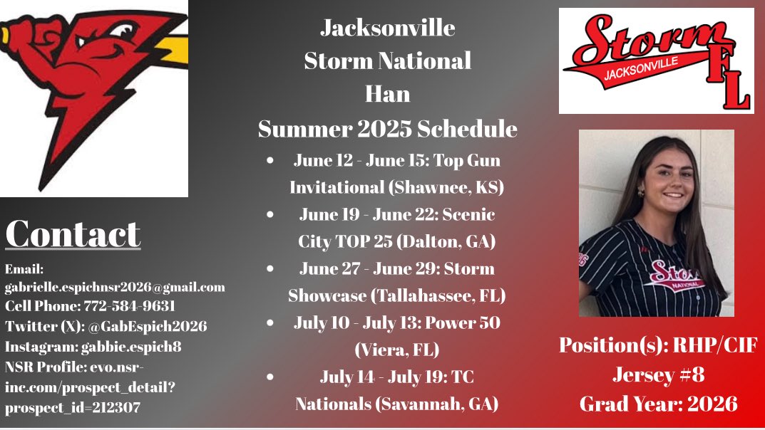 Summer season is right around the corner⏳And I couldn’t be more excited to get back on the field with my teammates! Looking forward to competing, growing, and connecting with all the college coaches out there this Summer!