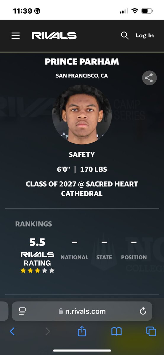 Prince Parham (@pr1nceparham) on Twitter photo AG2G !! Blessed to be ranked a 3 star recruit on <a href="/Rivals/">Rivals</a>
<a href="/adamgorney/">Adam Gorney</a> <a href="/BrandonHuffman/">Brandon Huffman</a> <a href="/evans_antoine/">Coach Antoine Evans</a> <a href="/CoachBriscoeWR/">Coach Briscoe</a> <a href="/ActivatedSP/">Activated Sports Performance</a> AG2G !! Blessed to be ranked a 3 star recruit on <a href="/Rivals/">Rivals</a>
<a href="/adamgorney/">Adam Gorney</a> <a href="/BrandonHuffman/">Brandon Huffman</a> <a href="/evans_antoine/">Coach Antoine Evans</a> <a href="/CoachBriscoeWR/">Coach Briscoe</a> <a href="/ActivatedSP/">Activated Sports Performance</a>