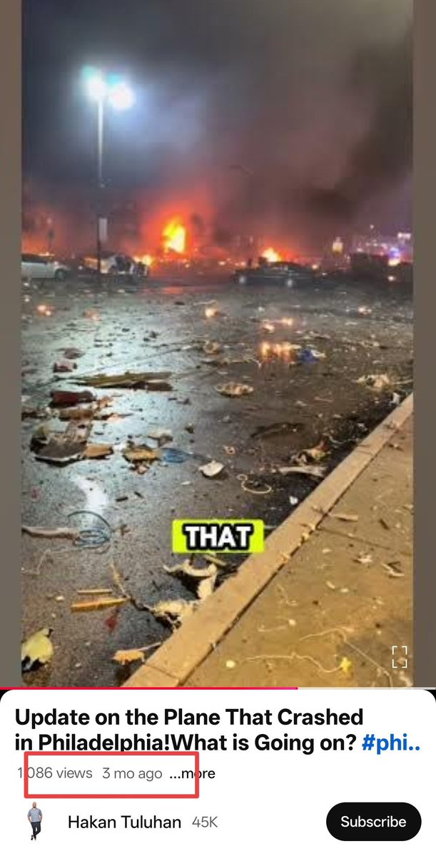 Old video of Philadelphia after a plane crash. An audio is added to this video later. Nothing to do with Karachi.