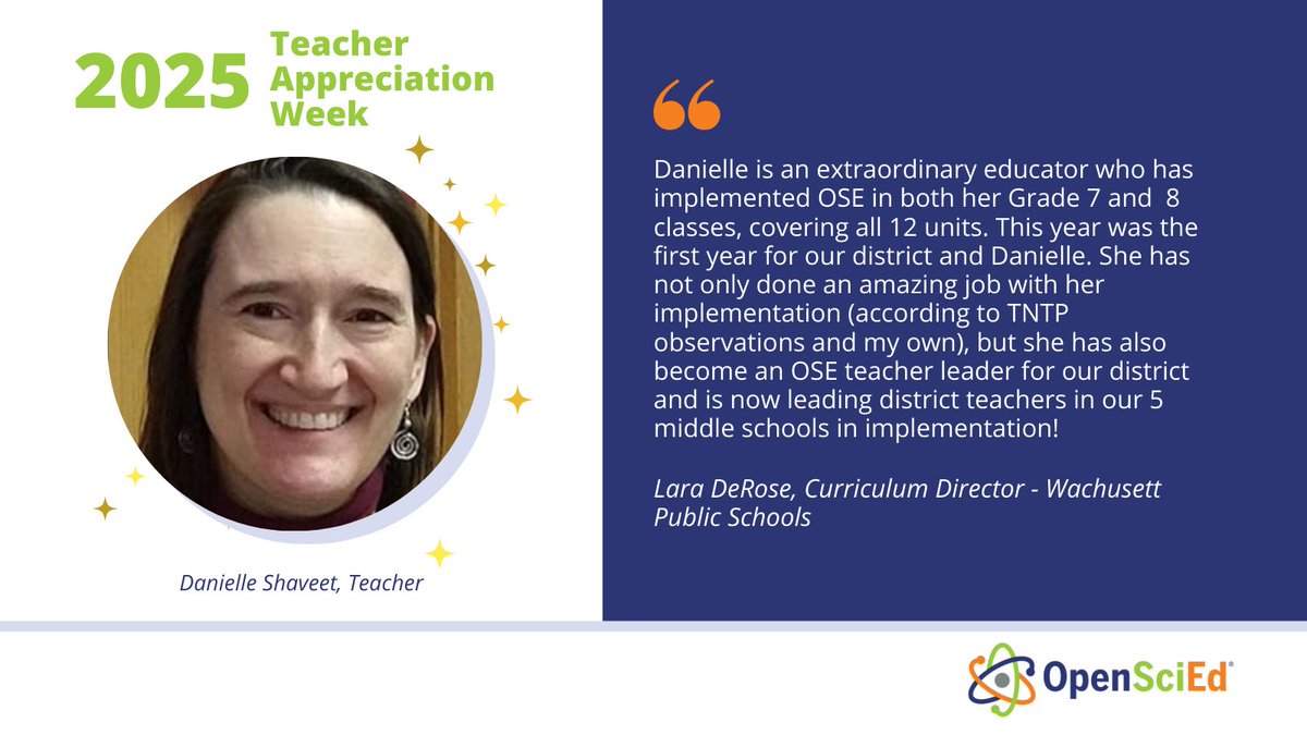 OpenSciEd's tweet image. Behind every powerful learning moment is a teacher who made it happen. This week, we’re honoring those educators.
#TeacherAppreciationWeek #OpenSciEd #ThankATeacher