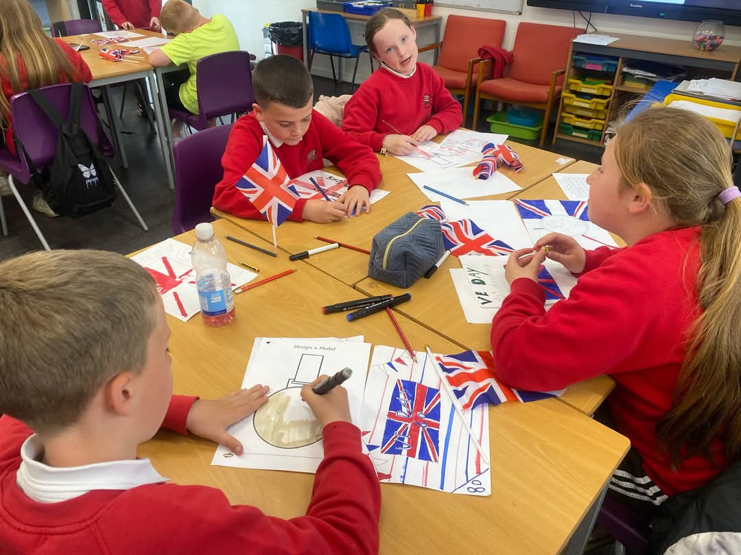 Dalintober Primary & ELC (@dalips_elc) on Twitter photo VE DAY 80 β€οΈ
- P3 tried on a real soldierβs helmet and designed their own
- P4 completed a kahoot quiz together
- P5 pupils created fact files and compiled their own quiz questions
- P6 and P7/6 created their own VE Day memorial medals and posters to mark the occasion <a href="/abc_OCTF/">Argyll and Bute Council Education Service</a> VE DAY 80 β€οΈ
- P3 tried on a real soldierβs helmet and designed their own
- P4 completed a kahoot quiz together
- P5 pupils created fact files and compiled their own quiz questions
- P6 and P7/6 created their own VE Day memorial medals and posters to mark the occasion <a href="/abc_OCTF/">Argyll and Bute Council Education Service</a>