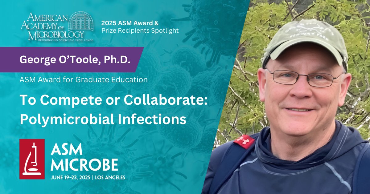 Join us at #ASMicrobe 2025 for an eye-opening in-depth symposium: “To Compete or Collaborate: Polymicrobial Infections" featuring #JBacteriology EIC George O'Toole, Ph.D., Dartmouth.🔗 Register now: asm.social/2p7
 #Biofilms #Microbiome #CysticFibrosis #Polymicrobial