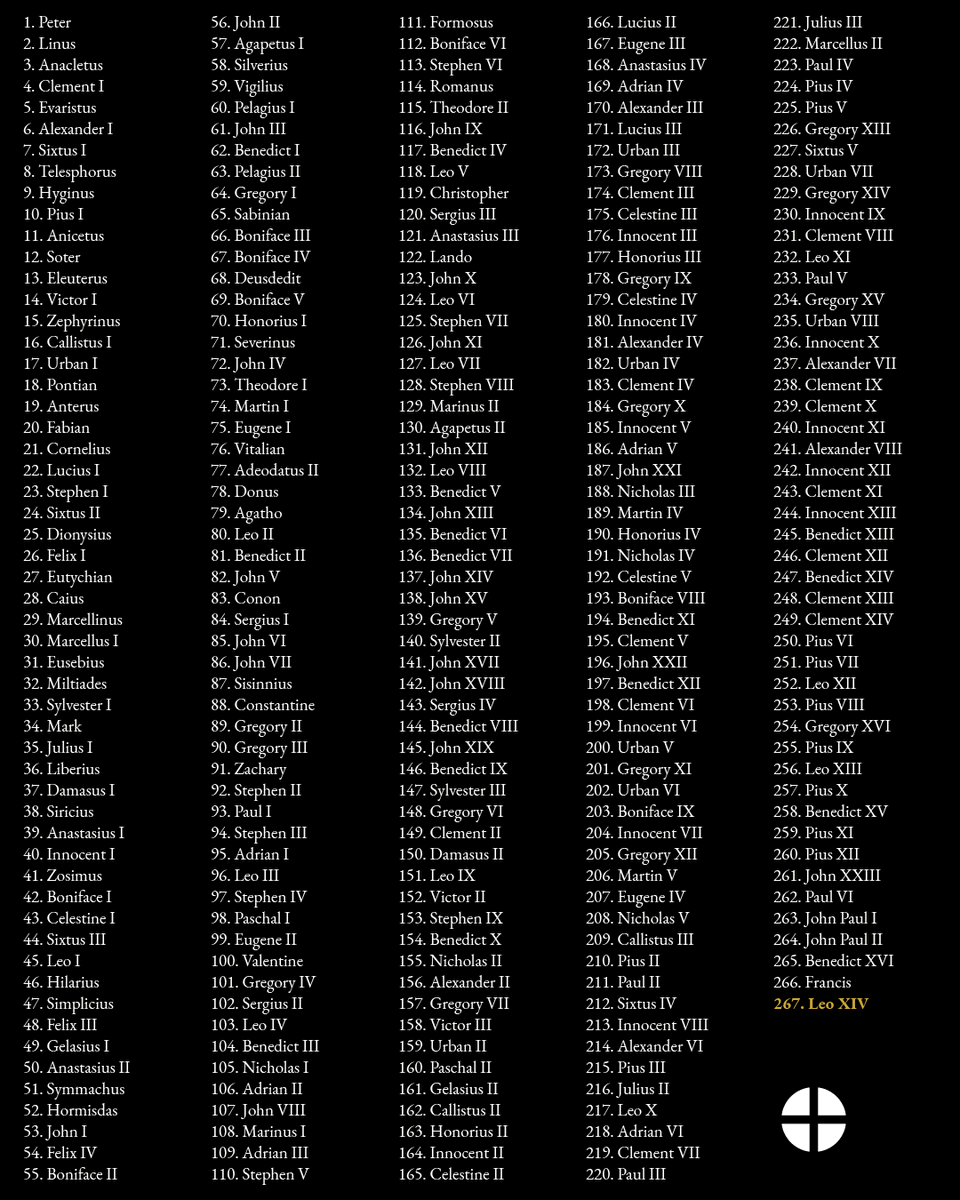 The 266th successor of Saint Peter, Pope Leo XIV