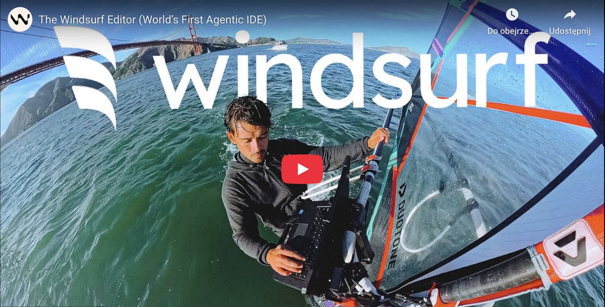 So OpenAI bought Windsurf Editor (<a href="/windsurf_ai/">@windsurf</a>) for $3B? You probably heard that—ironic, since that’s probably 100x more than the entire windsurfing industry is worth. It’s kind of a niche sport nowadays, with its glory days behind it. Still, it's the best sport in the world