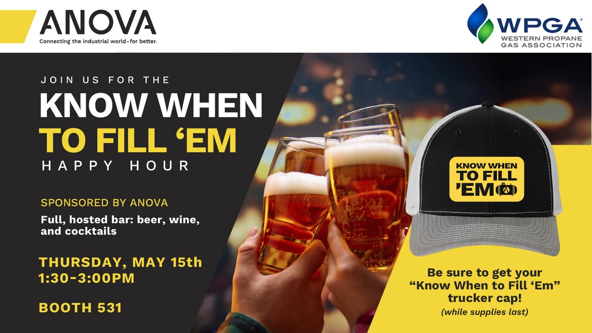 Anova (@anovasolutions) on Twitter photo Attending the 2025 <a href="/WesternPGA/">Western Propane Gas Association</a> Trade Show & Convention in Reno? Be sure to stop by the Anova booth (#531) for our "Know When to Fill 'Em" Happy Hour - Thursday, May 15th from 1:30-3:00pm. And we've got trucker hats for happy hour patrons - while supplies last! See you then! Attending the 2025 <a href="/WesternPGA/">Western Propane Gas Association</a> Trade Show & Convention in Reno? Be sure to stop by the Anova booth (#531) for our "Know When to Fill 'Em" Happy Hour - Thursday, May 15th from 1:30-3:00pm. And we've got trucker hats for happy hour patrons - while supplies last! See you then!
