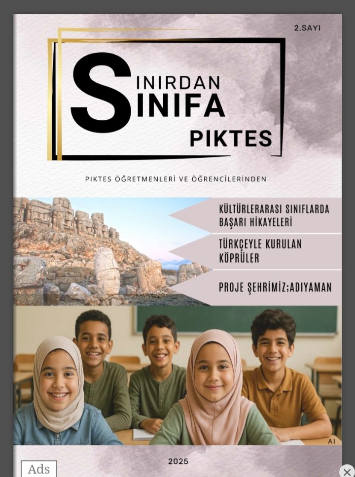 Sayın Bakanım <a href="/Yusuf__Tekin/">Yusuf Tekin</a> ,Piktes öğretmenleri olarak bir taraftan fedakarca ve zorlu şartlarda görevimizi yerine getirirken bir taraftan da  güzel bir çalışmaya imza atarak Sınırdan Sınıfa Pıktes Dergimizin ikinci sayısını çıkardık.

  Sınırda başlayan bir yolculuğun