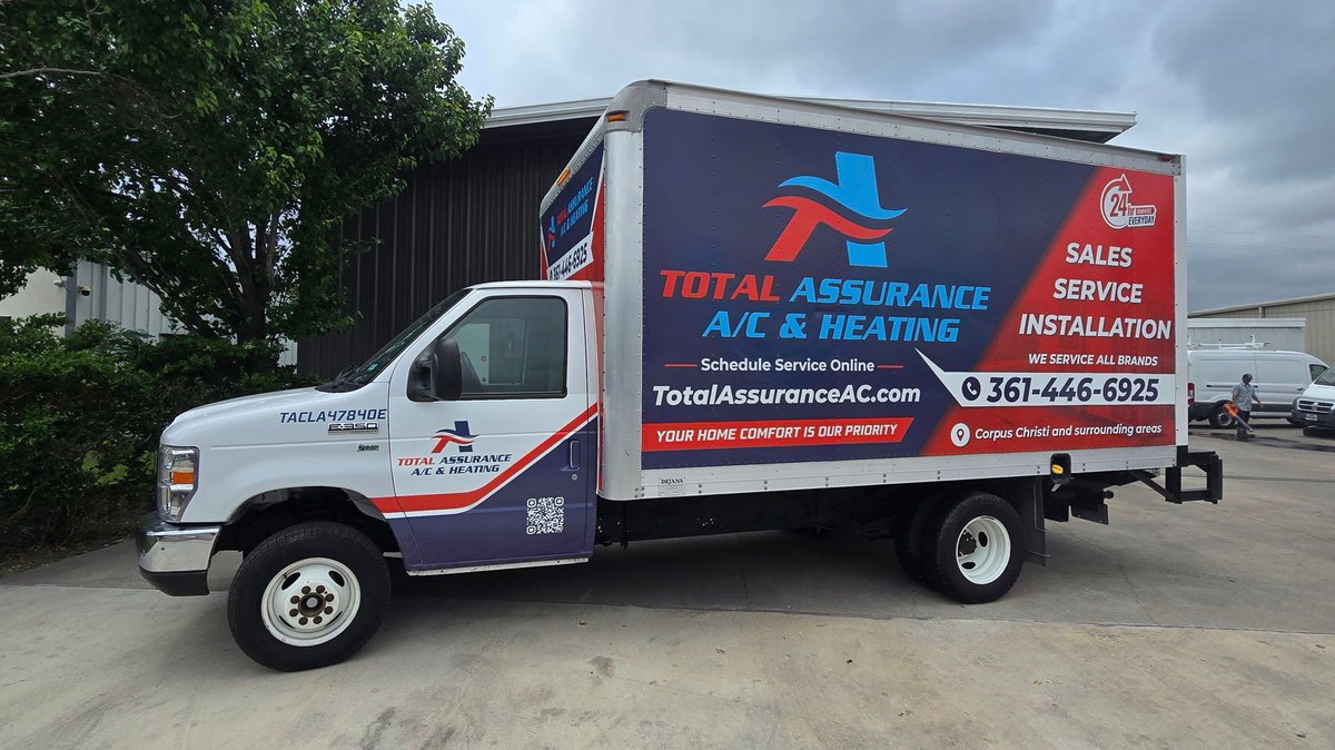 totalassurance1's tweet image. We’re kicking off summer with a fresh vibe at Total Assurance A/C & Heating! Check out the first vehicle in our service fleet sporting our updated logo—ready to roll through Corpus Christi and keep you cool! As a locally owned and operated business, we’re proud to serve our…