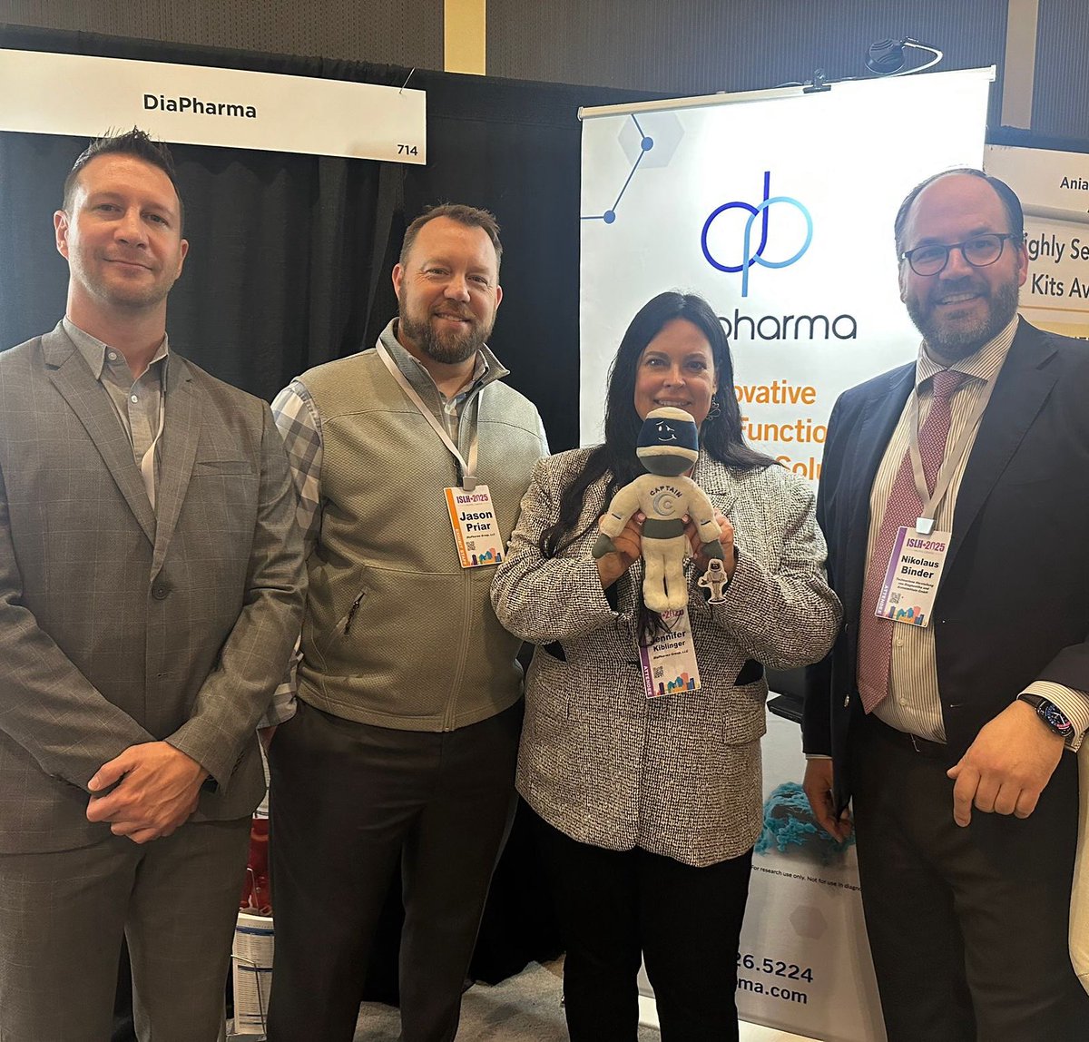 Are you attending the #ISLH2025, XXXVIIIth International Symposium on Technical Innovations in Laboratory Hematology in
Halifax, Canada 🇨🇦 ? 
Our distributor DiaPharma and Nikolaus B. Binder CSO of Technoclone &amp; #CaptainCeveron 🤖 are happy to meet you ! 
Take a closer look 👀