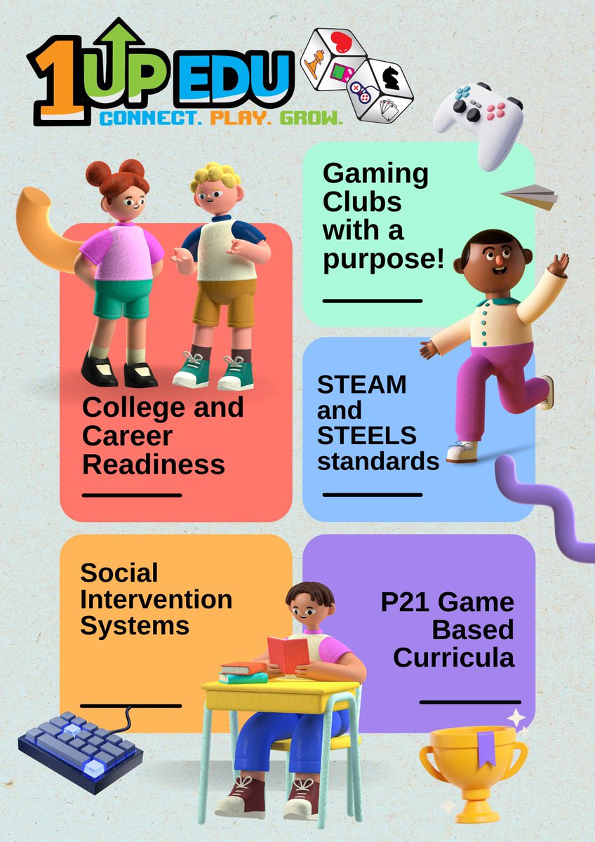 1UPEDU, giving gaming a purpose for students in need. 

#1upedu #vgcusa #steam #gamingclubs #education