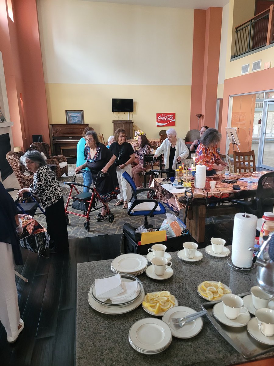 Hillside West Senior Living celebrated Mother's Day with a tea party.