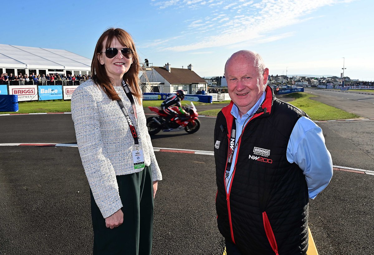 Economy NI (@economy_ni) on Twitter photo Economy Minister Dr <a href="/CArchibald_SF/">Caoimhe Archibald MLA</a> has attended today’s racing <a href="/northwest200/">North West 200</a>. Speaking at the event, which is support by <a href="/NITouristBoard/">Tourism NI</a>, the Minister said:
“The NW 200 is a significant and much anticipated event on our annual events calendar. It showcases our beautiful north Economy Minister Dr <a href="/CArchibald_SF/">Caoimhe Archibald MLA</a> has attended today’s racing <a href="/northwest200/">North West 200</a>. Speaking at the event, which is support by <a href="/NITouristBoard/">Tourism NI</a>, the Minister said:
“The NW 200 is a significant and much anticipated event on our annual events calendar. It showcases our beautiful north